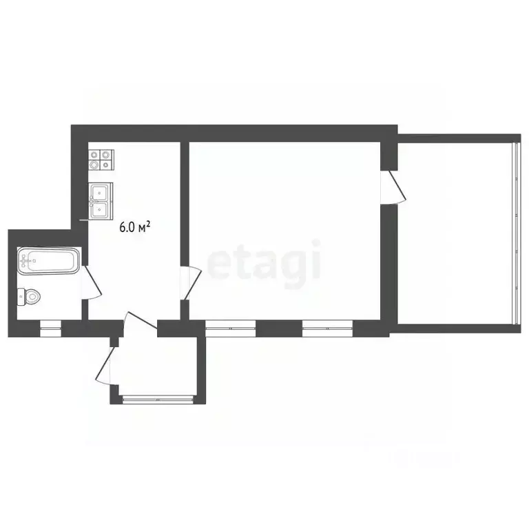 2-к кв. Крым, Ялта ул. Аверкина, 6 (42.2 м) - Фото 2