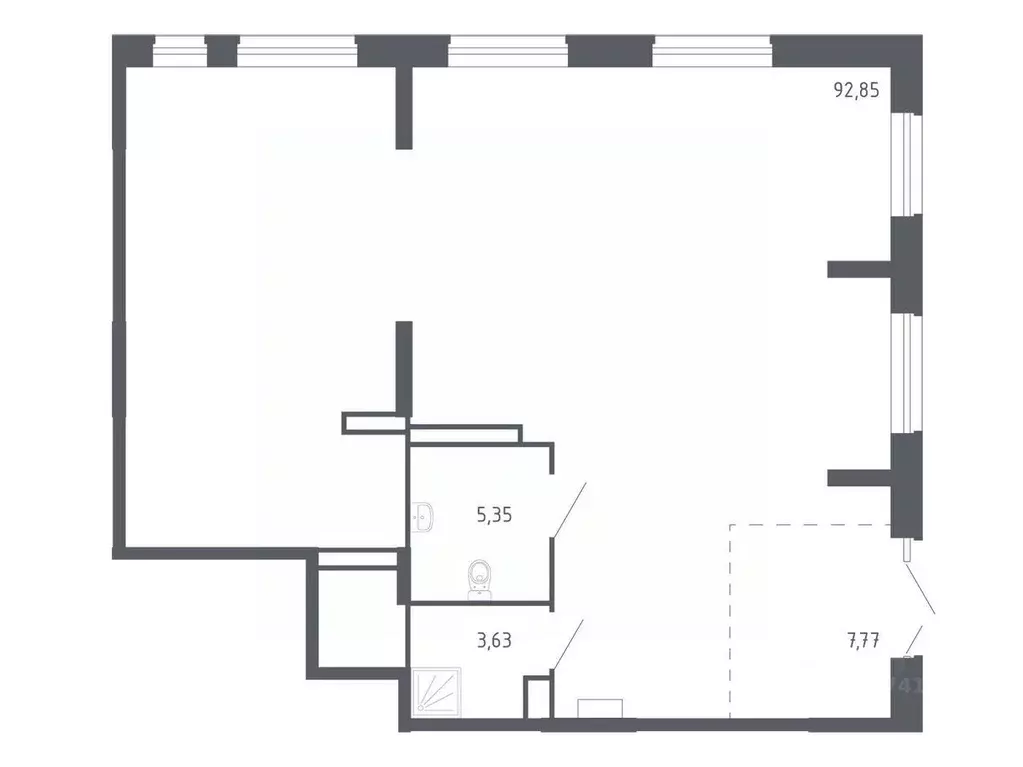 Помещение свободного назначения в Тюменская область, Тюмень ул. Юрия ... - Фото 1