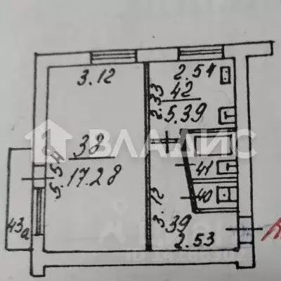 1-к кв. Белгородская область, Белгород Садовая ул., 43 (30.5 м) - Фото 2