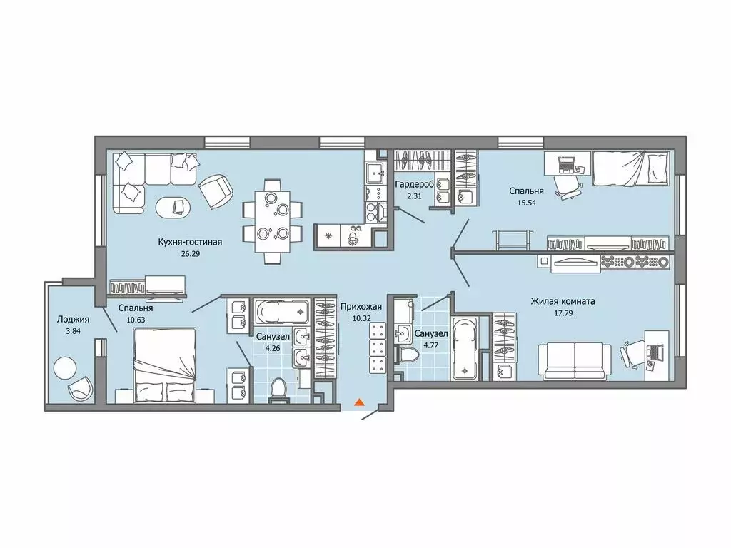 3-комнатная квартира: Ульяновск, микрорайон Юго-Западный, ЖК ... - Фото 1