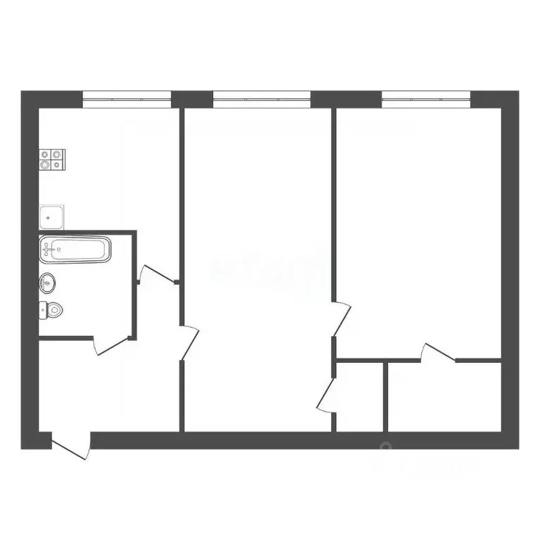 2-к кв. Калужская область, Обнинск ул. Жолио-Кюри, 3 (49.5 м) - Фото 2