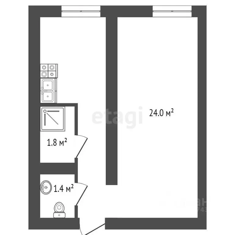 1-к кв. Санкт-Петербург Лесной просп., 3а (27.4 м) - Фото 1