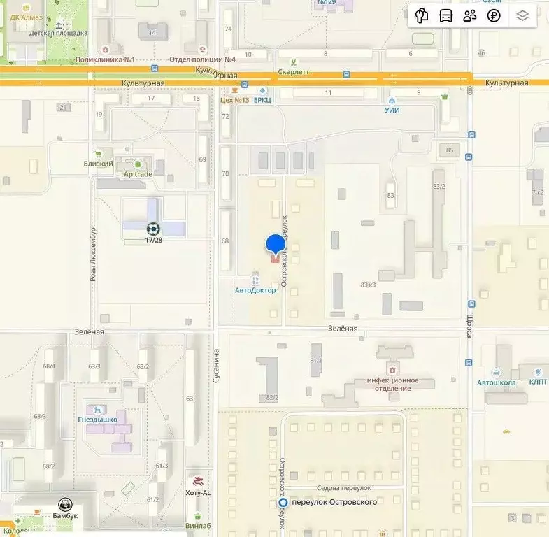 Участок в Хабаровский край, Комсомольск-на-Амуре ул. Островского, 45 ... - Фото 1