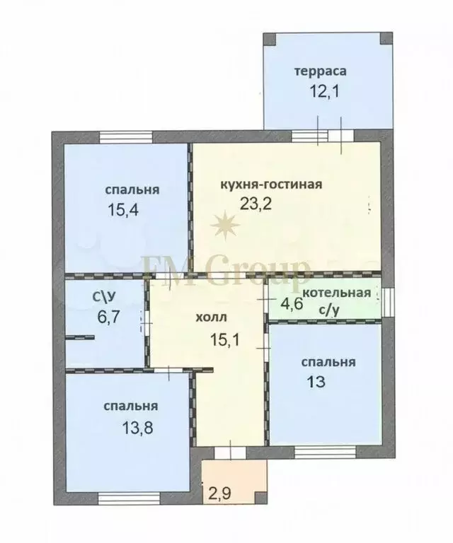 Дом в хутор Красный Восток, Центральная улица (115 м) - Фото 2