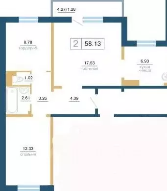 3-к кв. Красноярский край, Красноярск ул. Светлова, 42 (58.0 м) - Фото 1