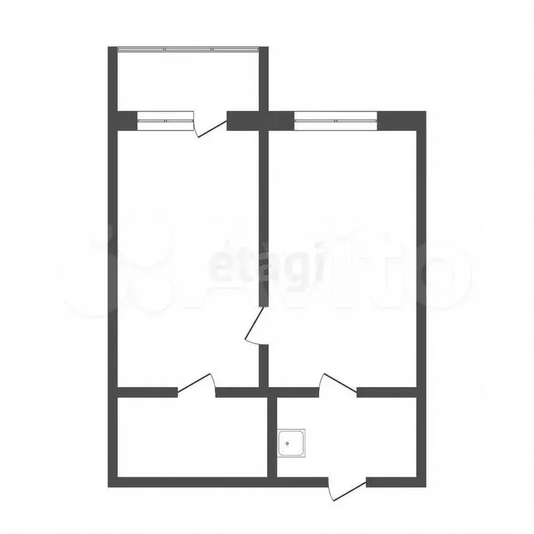 2-к. квартира, 29,1 м, 3/5 эт. - Фото 0