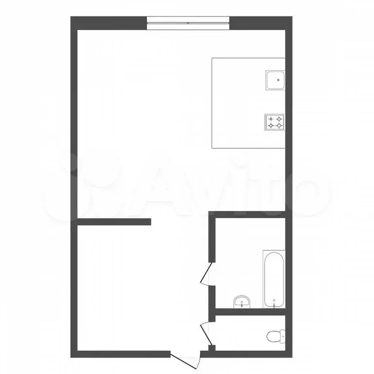 1-к. квартира, 18,3 м, 5/5 эт. - Фото 0