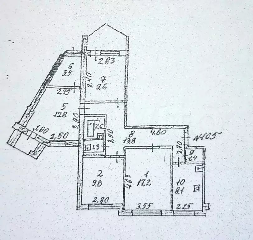 4-к. квартира, 82,2 м, 9/9 эт. - Фото 0