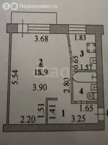 Квартира-студия: Липецк, улица 40 лет Октября, 37 (29.7 м) - Фото 1