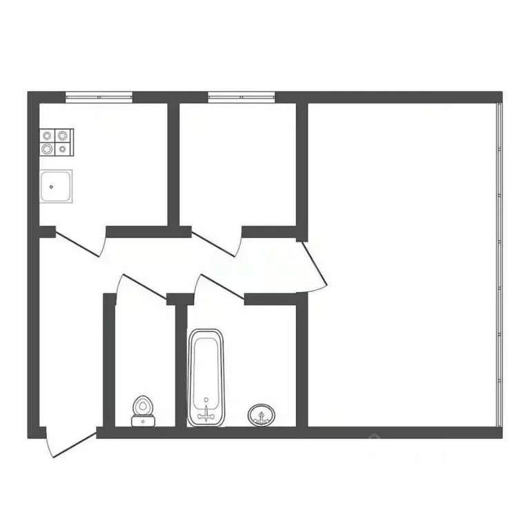 2-к кв. Воронежская область, Воронеж ул. Переверткина, 33 (43.6 м) - Фото 0