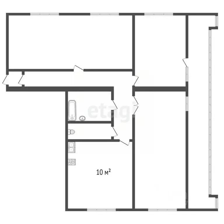 3-к кв. Санкт-Петербург ул. Решетникова, 3 (91.5 м) - Фото 1