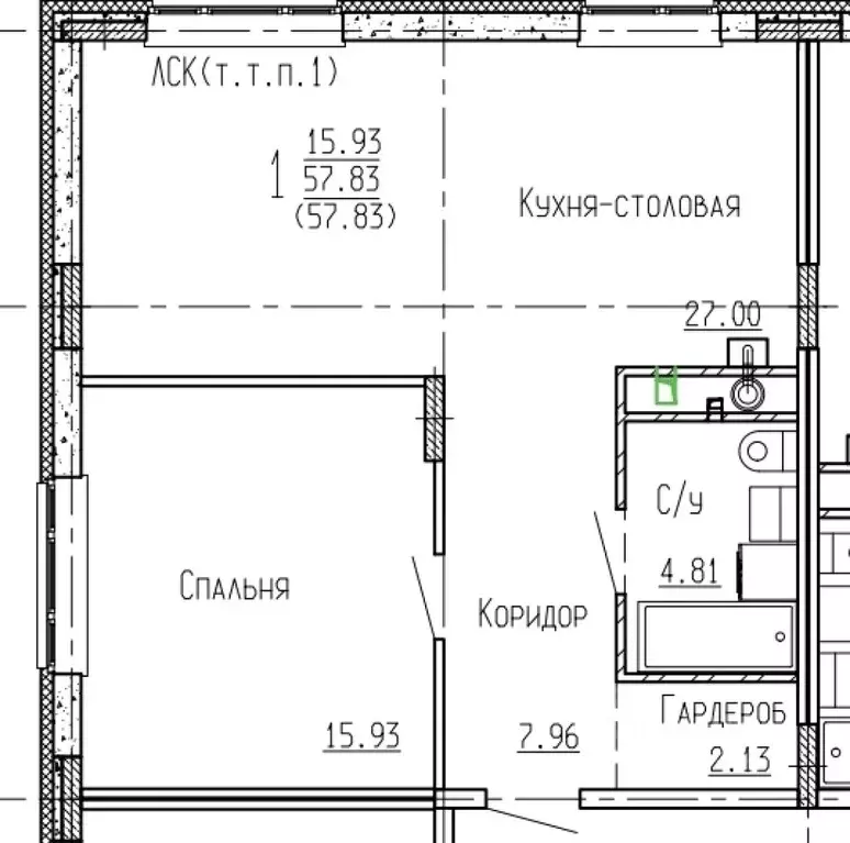 1-к кв. Воронежская область, Воронеж ул. Сергея Лазо (57.83 м) - Фото 0
