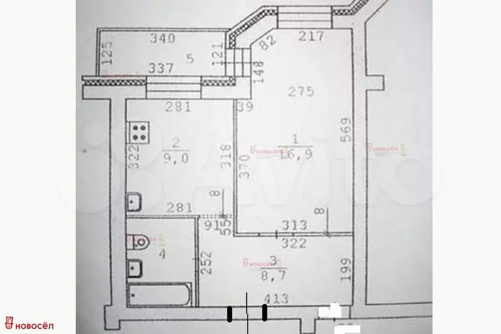 1-к. квартира, 40 м, 5/5 эт. - Фото 0