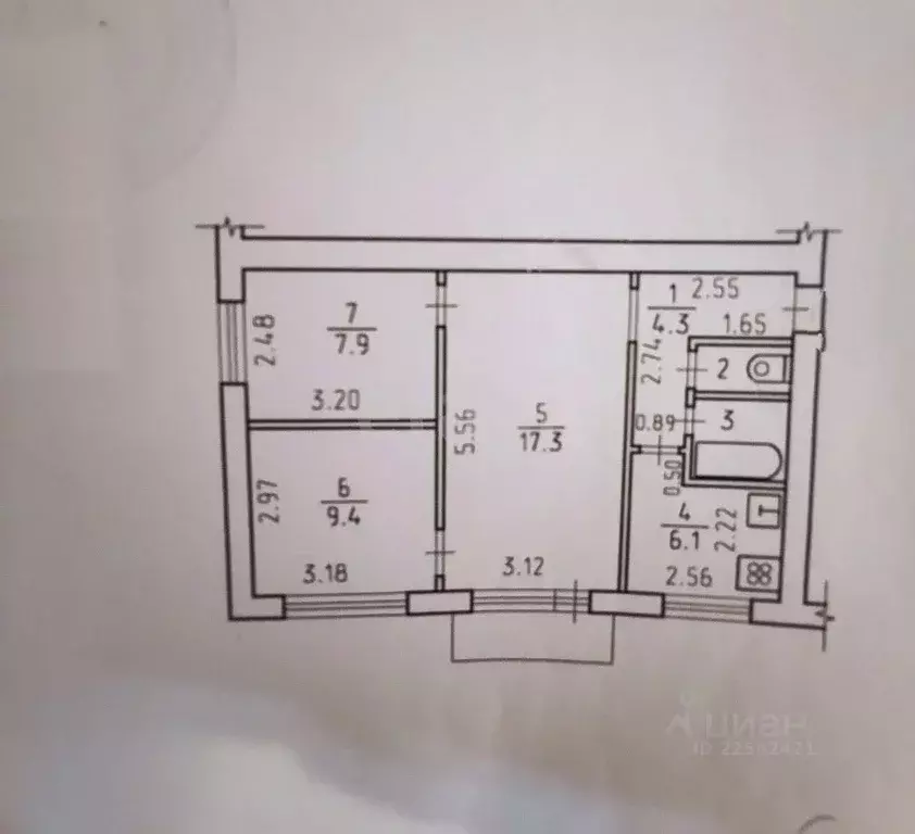 3-к кв. Удмуртия, Ижевск ул. Труда, 36 (48.3 м) - Фото 1