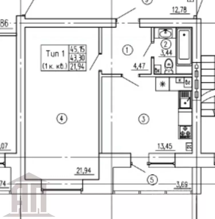1-к кв. Тверская область, Тверь Псковская ул., 22к1 (47.0 м) - Фото 2