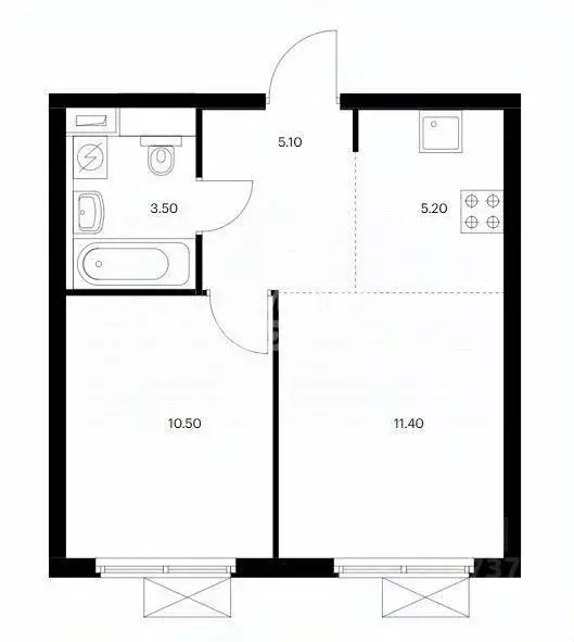 1-к кв. Московская область, Котельники Парковый мкр, 14 (35.7 м) - Фото 2