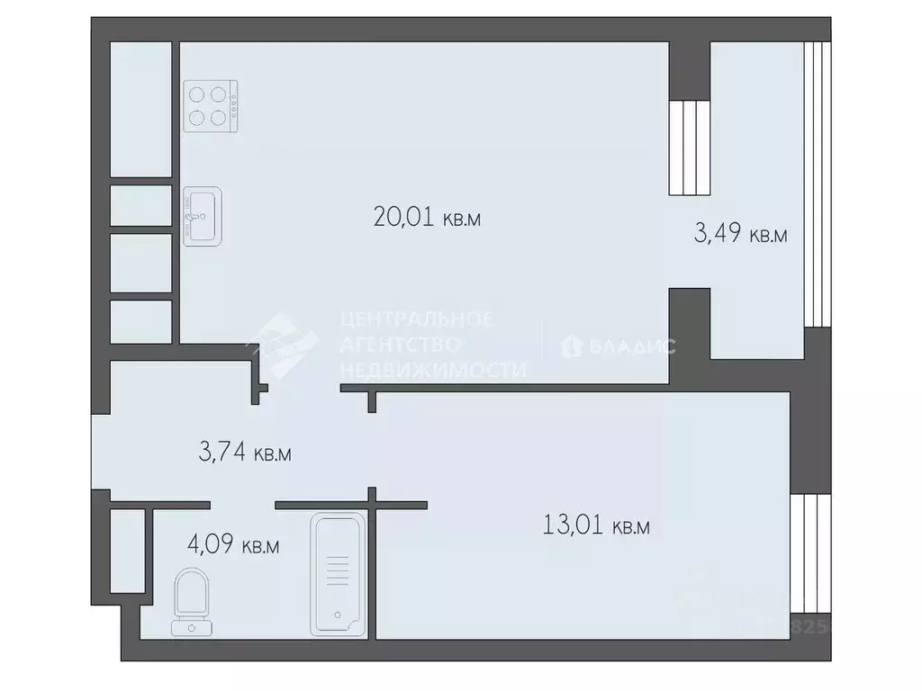 1-к кв. Рязанская область, Рязань ул. Земнухова, 3 (44.69 м) - Фото 1