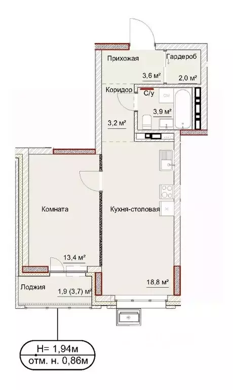 1-к кв. Удмуртия, Ижевск ул. Карла Либкнехта, 46 (47.0 м) - Фото 1