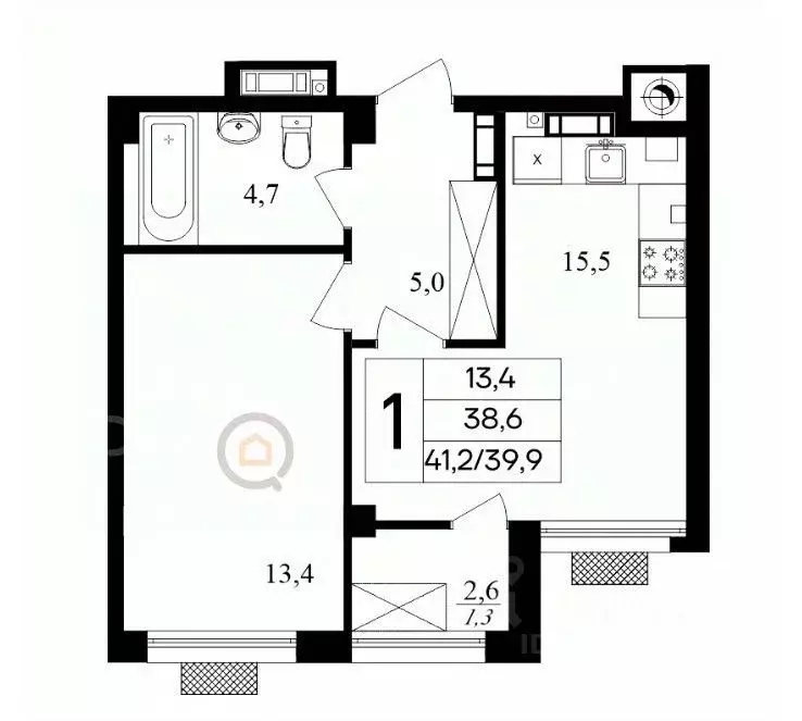 1-к кв. Севастополь ул. Маячная, 1 (41.0 м) - Фото 1