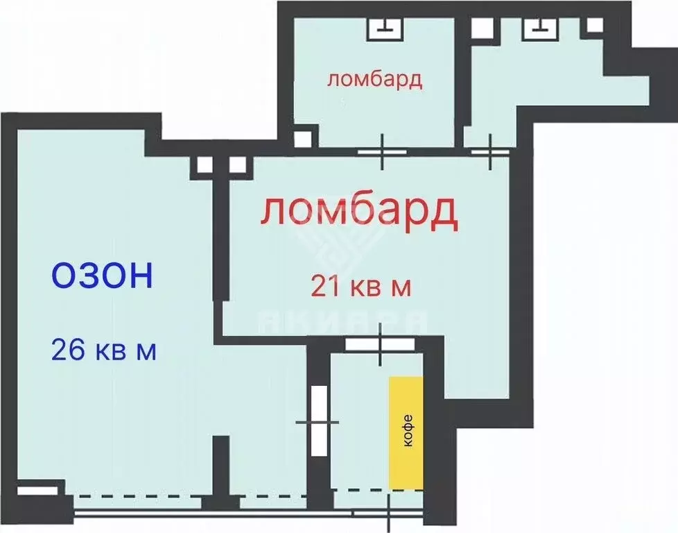 Помещение свободного назначения (56.5 м) - Фото 2
