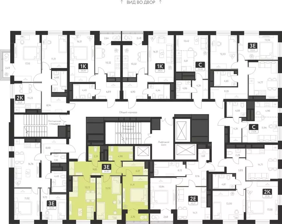 2-комнатная квартира: Екатеринбург, улица Академика Ландау, 41 (64.8 ... - Фото 1