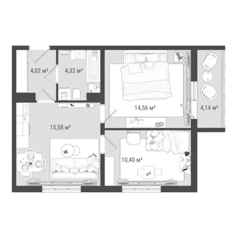 3-к кв. Томская область, Томск Черемошники мкр, пер. Баранчуковский, ... - Фото 1