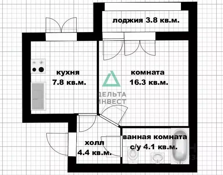 1-к кв. Башкортостан, Уфа ул. Максима Горького, 56 (31.4 м) - Фото 2