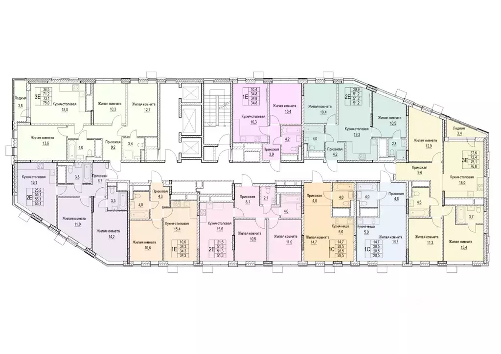 2-к кв. Московская область, Мытищи ул. Академика Каргина, 26А (51.2 м) - Фото 1