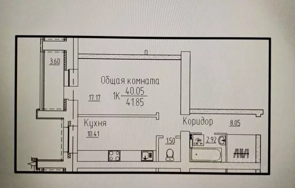 1-к кв. Томская область, Томский район, д. Кисловка, Северный мкр ул. ... - Фото 2