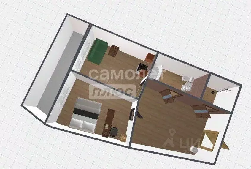 1-к кв. Омская область, Омск ул. 3-я Енисейская, 32/1 (50.9 м) - Фото 2