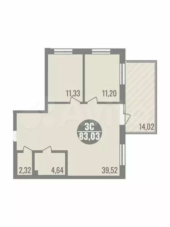 3-к. квартира, 82 м, 2/12 эт. - Фото 0
