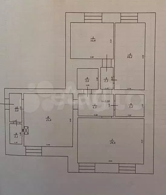 3-к. квартира, 98,9 м, 6/9 эт. - Фото 0