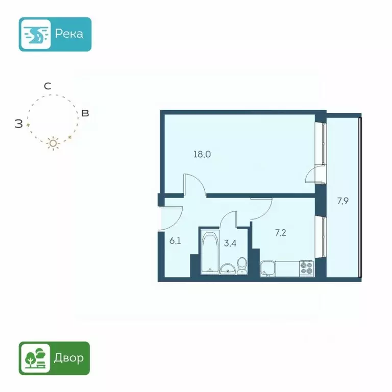 1-к кв. Новосибирская область, Новосибирск Междуреченская ул., 7/1 ... - Фото 0