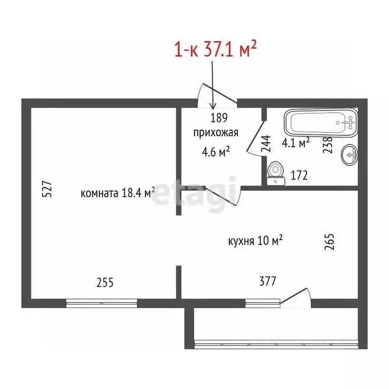 1-к кв. Свердловская область, Березовский ул. Гагарина, 25 (37.1 м) - Фото 2
