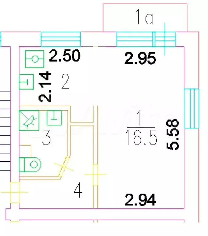 1-к. квартира, 30 м, 3/5 эт. - Фото 0