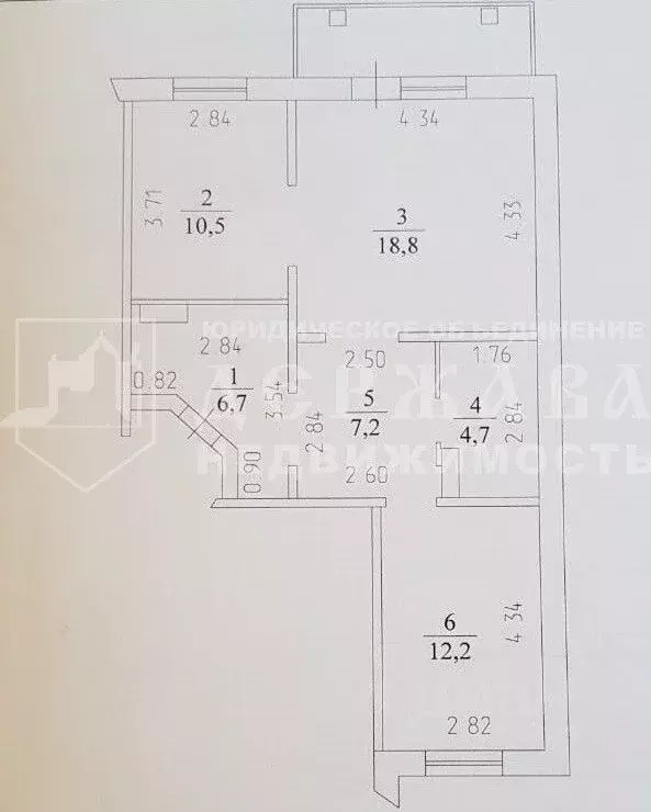 2-к кв. Кемеровская область, Кемерово Институтская ул., 16 (60.1 м) - Фото 2