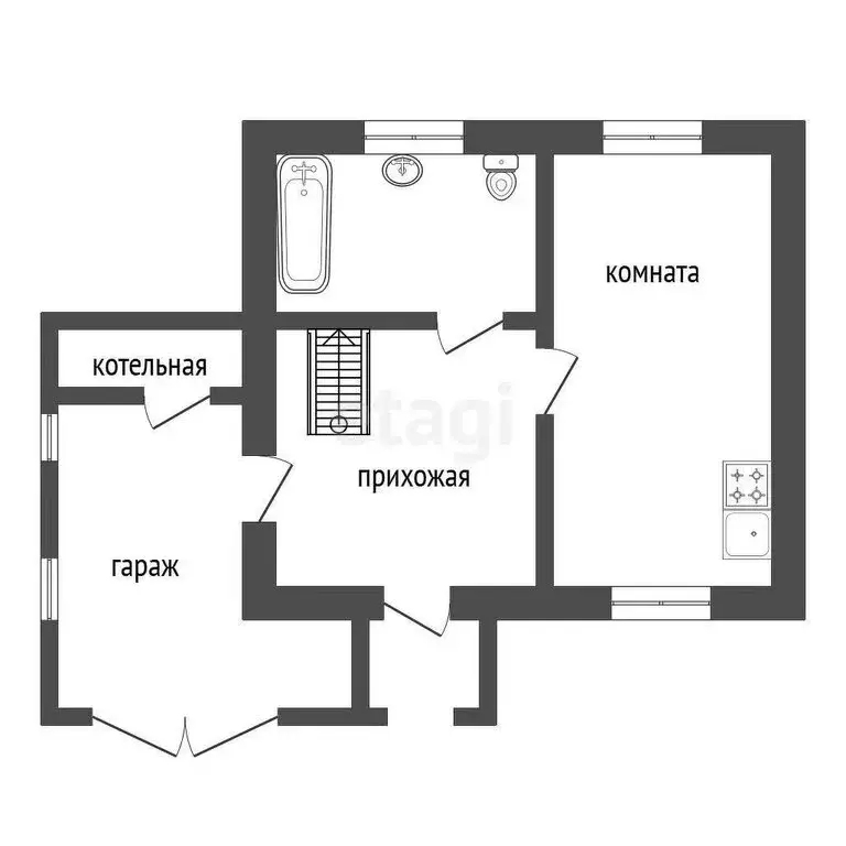 Дом в Красноярский край, Сосновоборский муниципальный округ, деревня ... - Фото 1