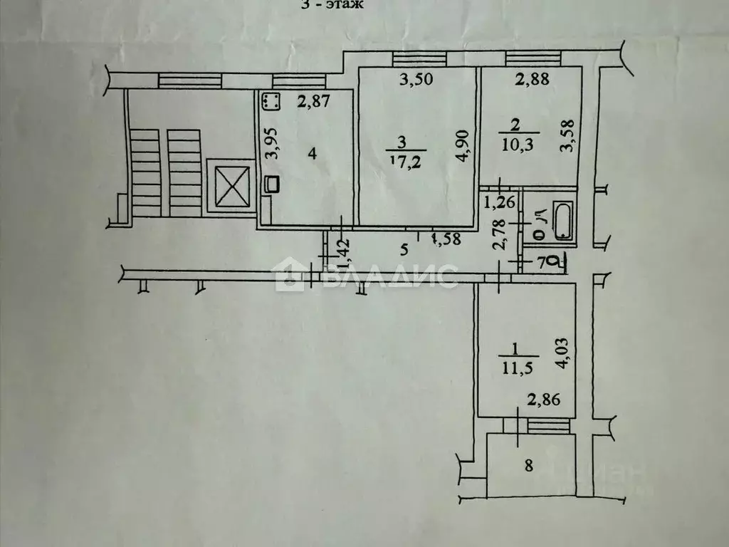 3-к кв. Пензенская область, Пенза ул. Можайского, 12 (63.6 м) - Фото 2