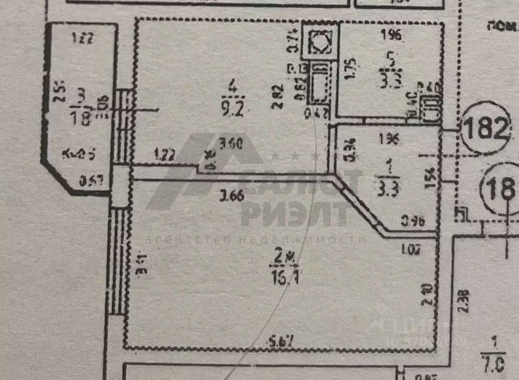 1-к кв. Калининградская область, Калининград Тихорецкая ул., 22Б (31.9 ... - Фото 2