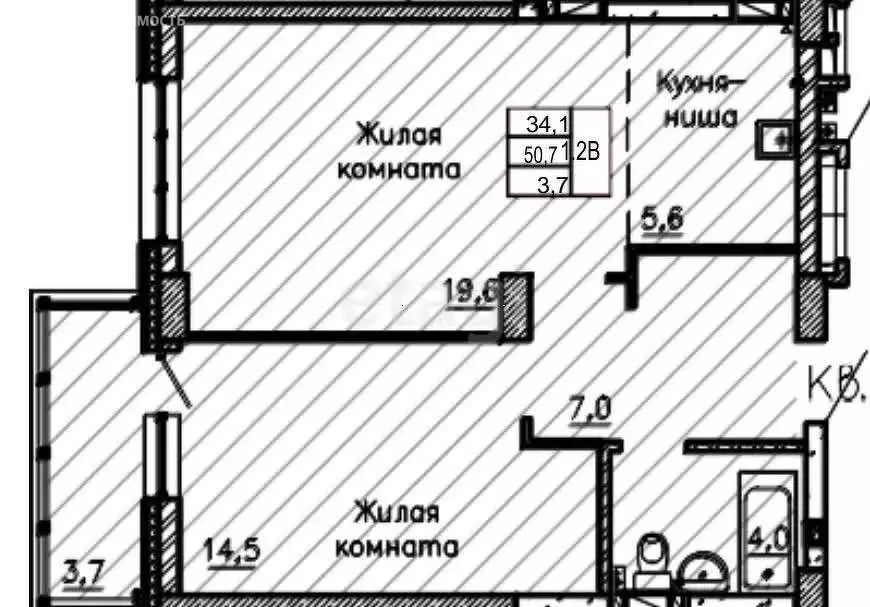 2-комнатная квартира: Новосибирск, улица Плахотного, 78/1 (51.8 м) - Фото 0