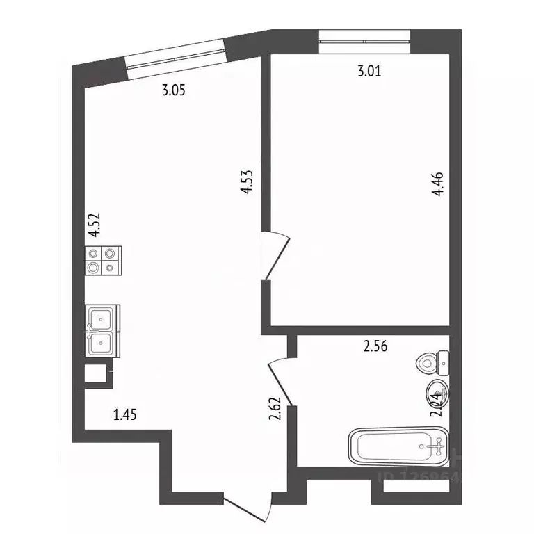 2-к кв. Москва ул. Крузенштерна, 9 (39.0 м) - Фото 2