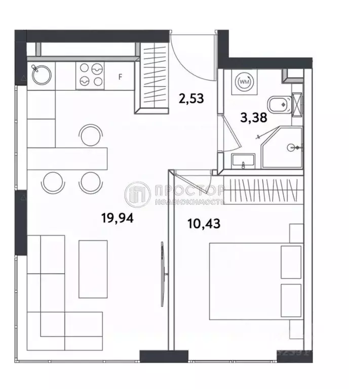 2-к кв. Москва Окружной проезд, 10Б (35.2 м) - Фото 1