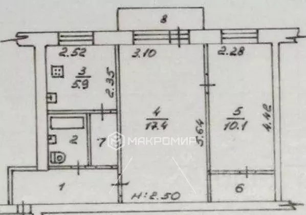 2-к кв. Челябинская область, Челябинск ш. Металлургов, 61 (45.6 м) - Фото 1