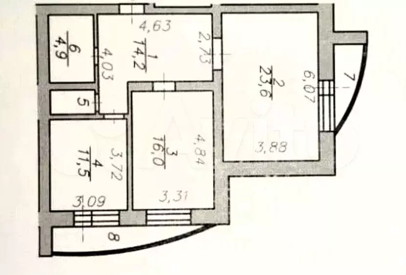2-к. квартира, 72 м, 9/9 эт. - Фото 0