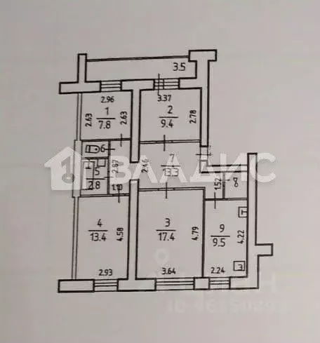 4-к кв. Карелия, Сегежа ул. Антикайнена, 1 (76.8 м) - Фото 1