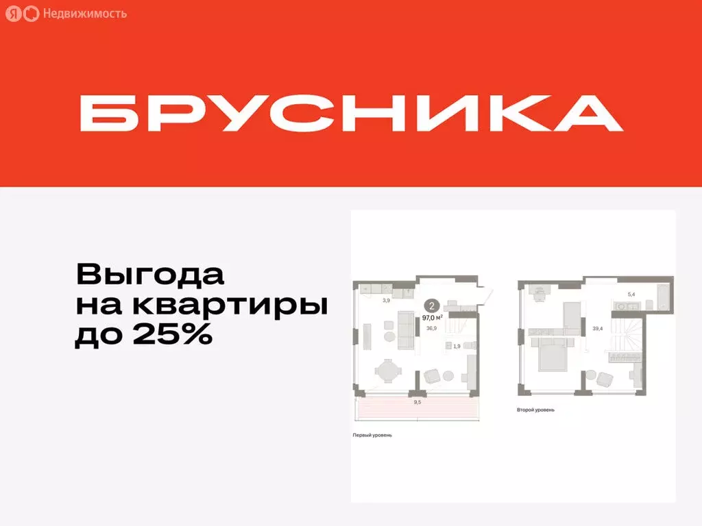 2-комнатная квартира: Тюмень, жилой комплекс Речной Порт (97.03 м) - Фото 0