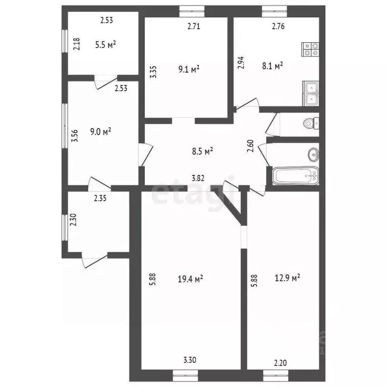 Дом в Белгородская область, Прохоровка рп ул. 70 лет Октября, 40 (82 ... - Фото 2