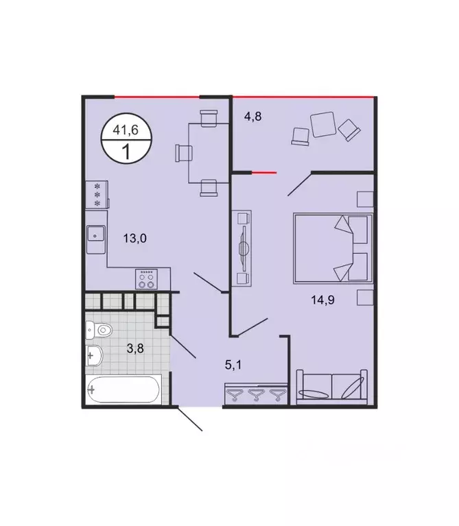 1-к кв. Ставропольский край, Ставрополь № 10 мкр, Квартал 204 жилой ... - Фото 1