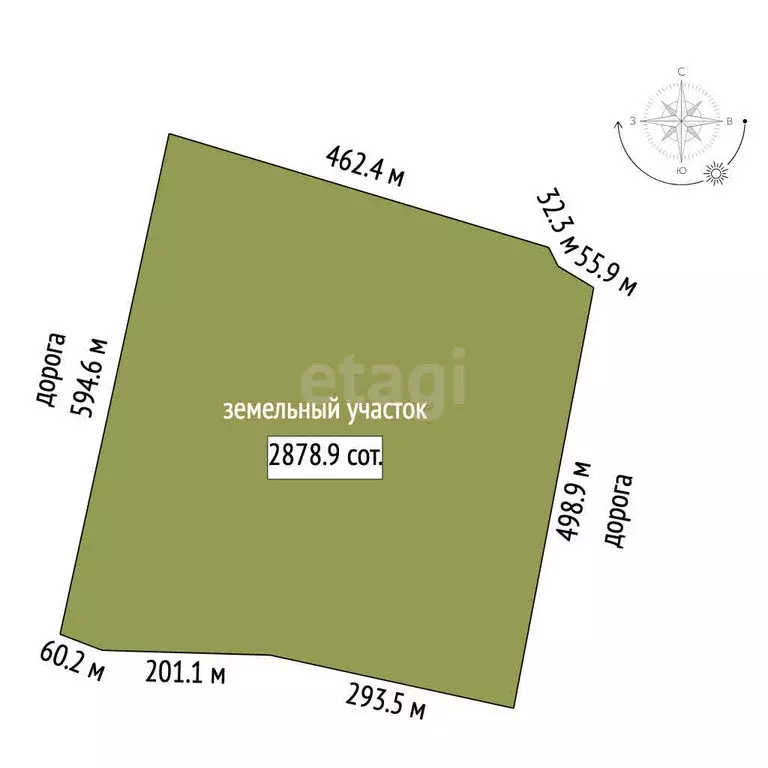 Участок в Челябинская область, Сосновский муниципальный округ, деревня ... - Фото 1