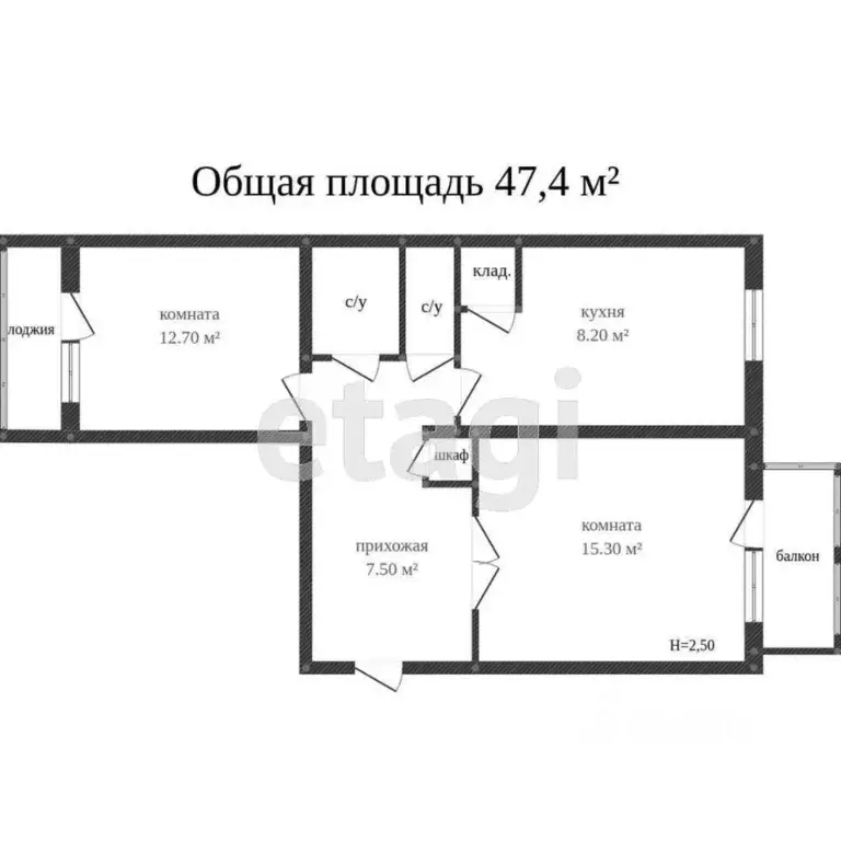 2-к кв. Вологодская область, Вологда Судоремонтная ул., 13 (47.0 м) - Фото 1